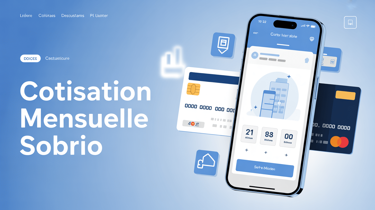 Interface digitale cotisation mensuelle Sobrio Crédit Agricole