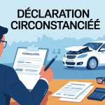 Personne rédigeant déclaration circonstanciée assurance bureau