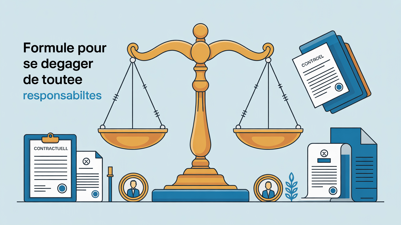 formule pour se dégager de toutes responsabilités balance de justice et contrats