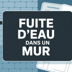 Fuite d'eau dans un mur assurance illustration