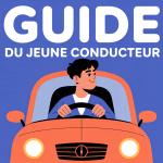 illustration moderne guide a jeune conducteur sécurité