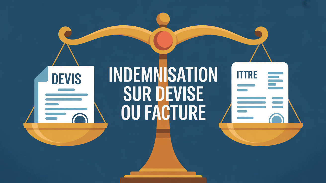 balance justice indemnisation sur devis ou facture