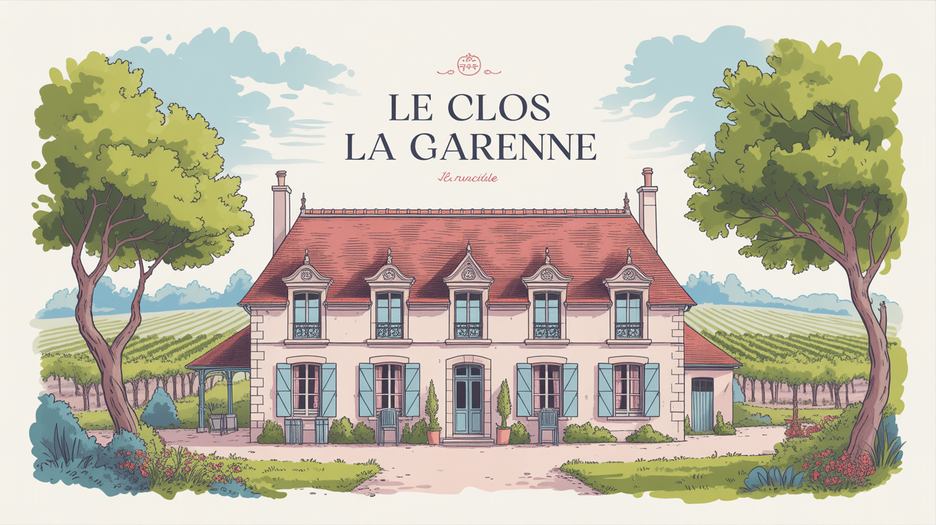 illustration stylisée le clos la garenne maison d'hôtes