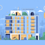 Illustration immeuble stylisé loca investissement