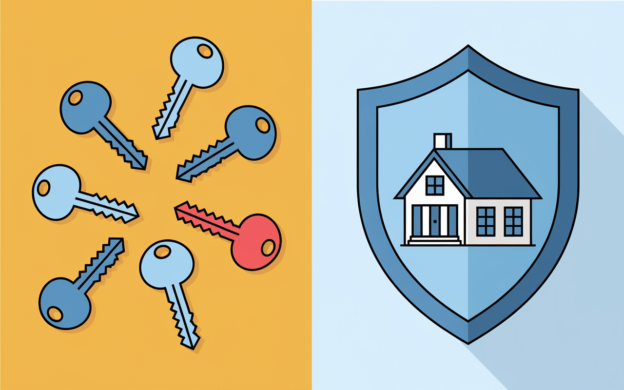 Clés perdues bouclier maison pour perte de clés assurance
