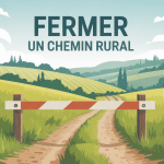 peut-on fermer un chemin rural image barrière sur chemin campagne