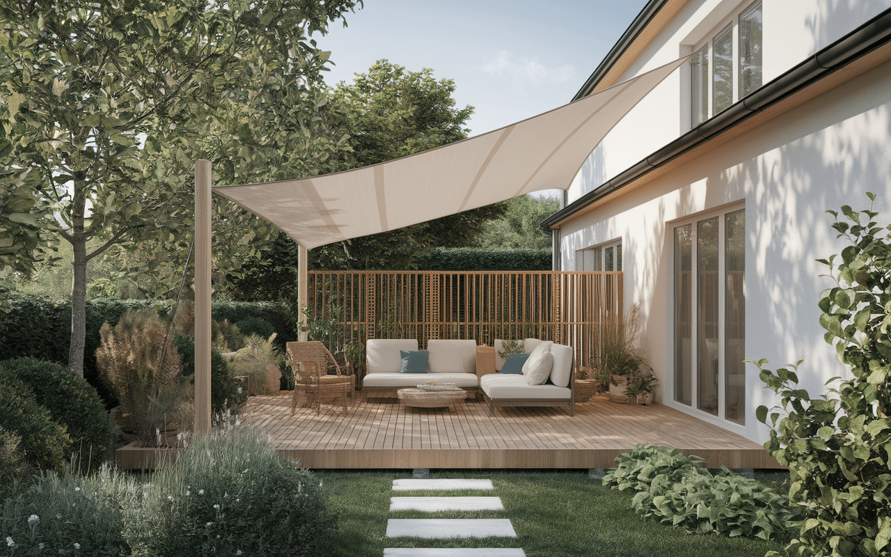 solutions intimite terrasse vue plongeante sur voisin haie panneau