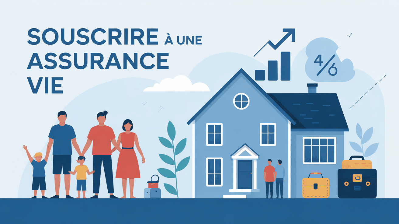illustration famille souscrire à une assurance vie