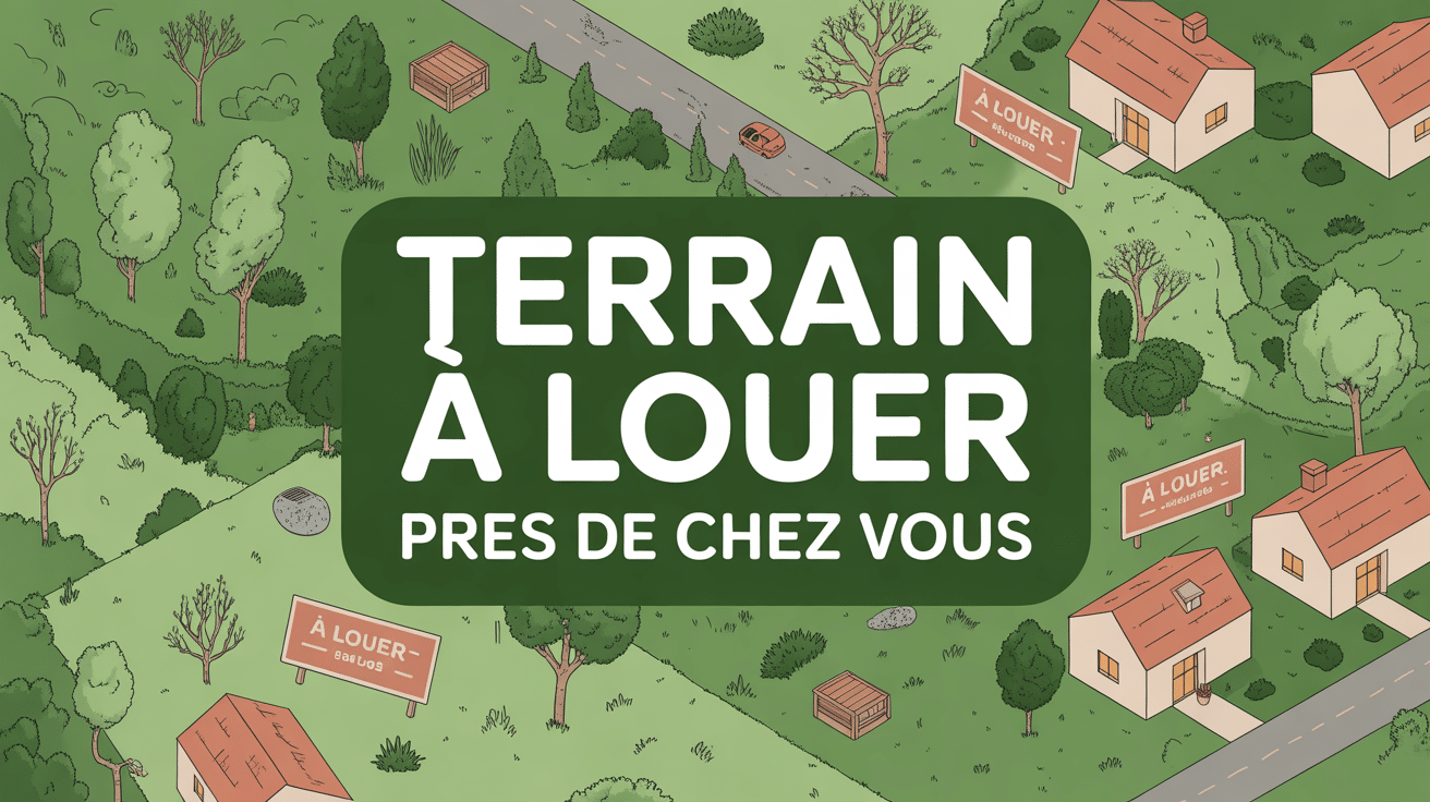 Illustration terrain a louer autour de moi panneau a louer