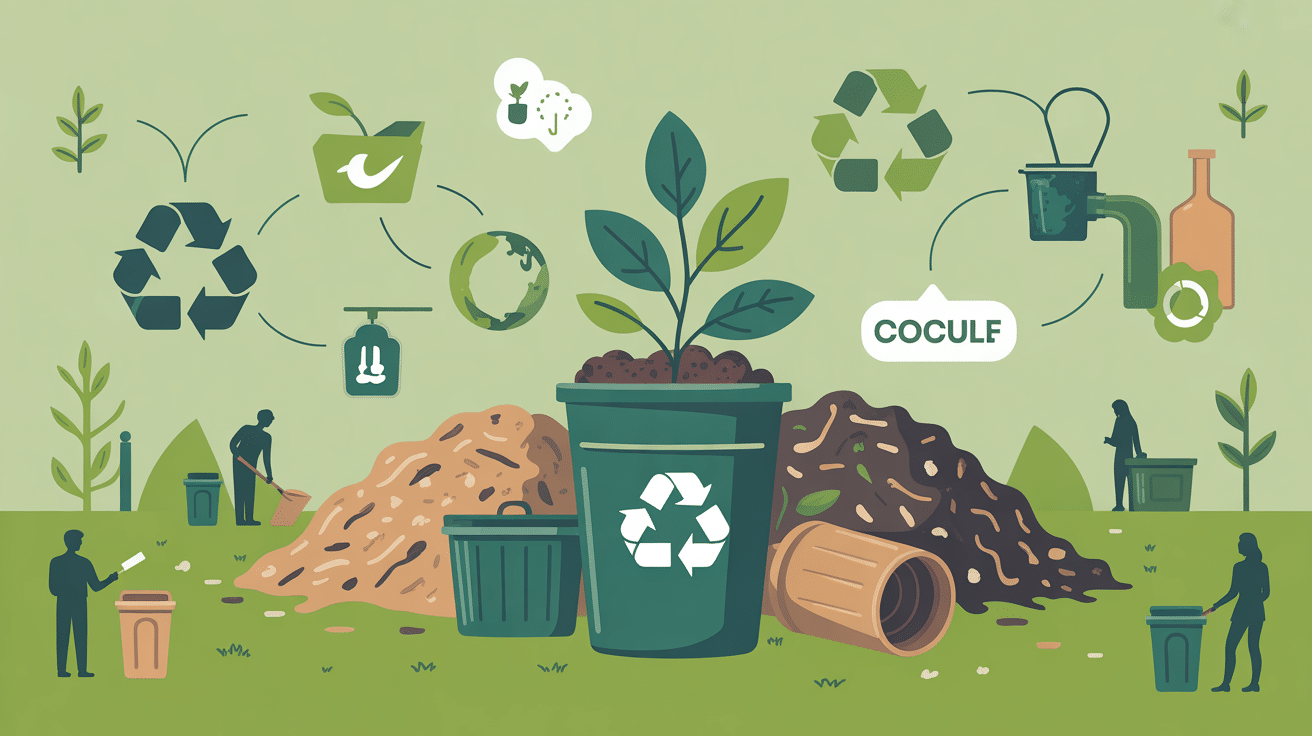 Installation coposting collectif et tri des biodéchets