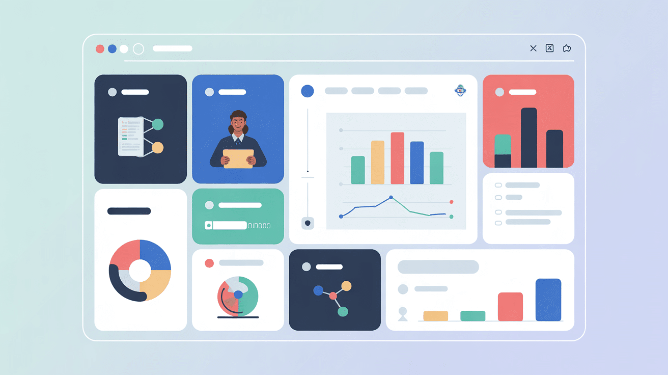 Tableau de bord olinie avec outils collaboratifs