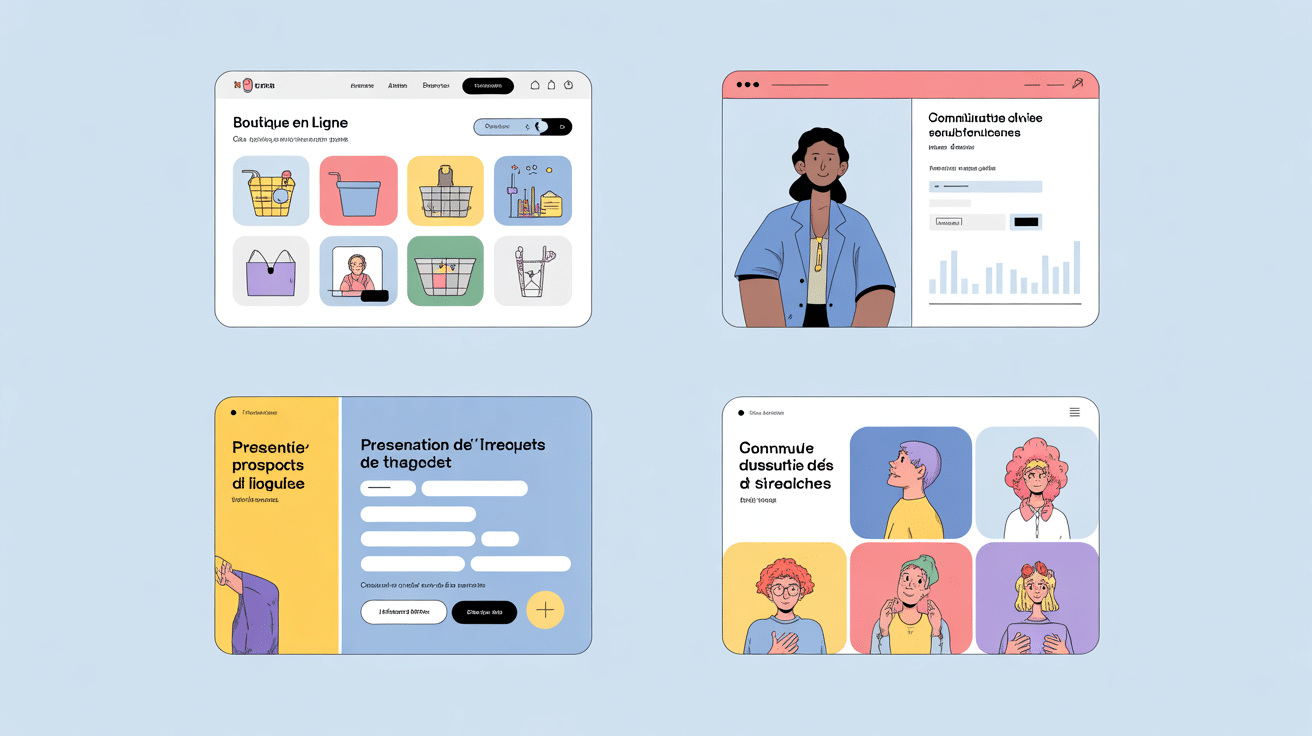 site web exemple écrans divers usages