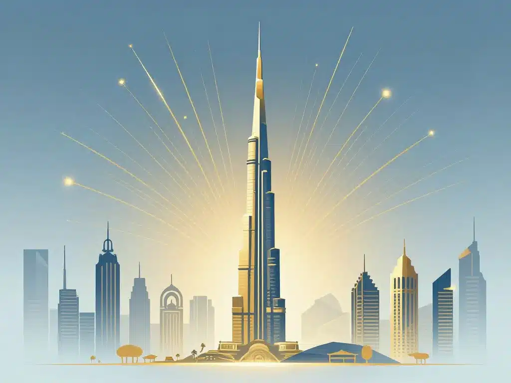 almas tower in dubai centre business connectivité commerce