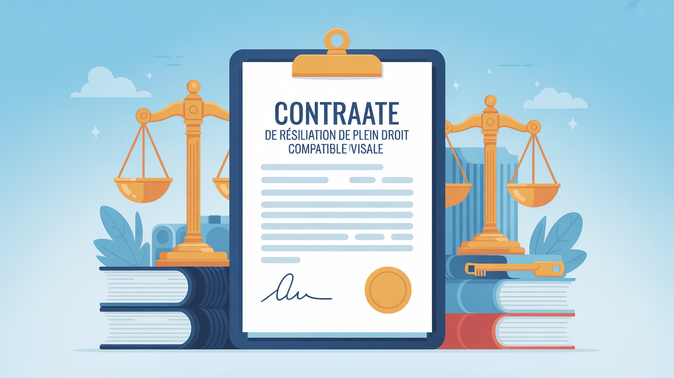illustration du contrat clause de résiliation de plein droit visale