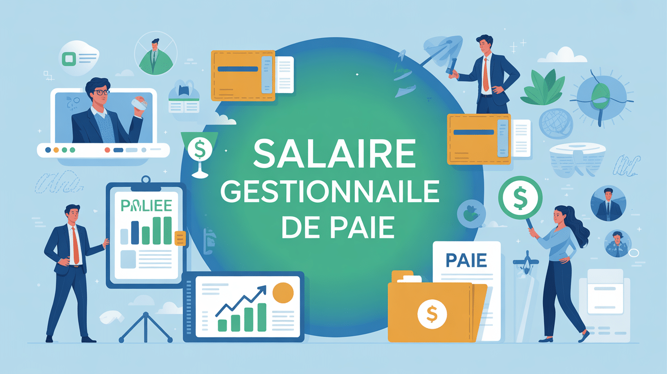 gestionnaire de paie salaire illustration vectorielle dossier graphique