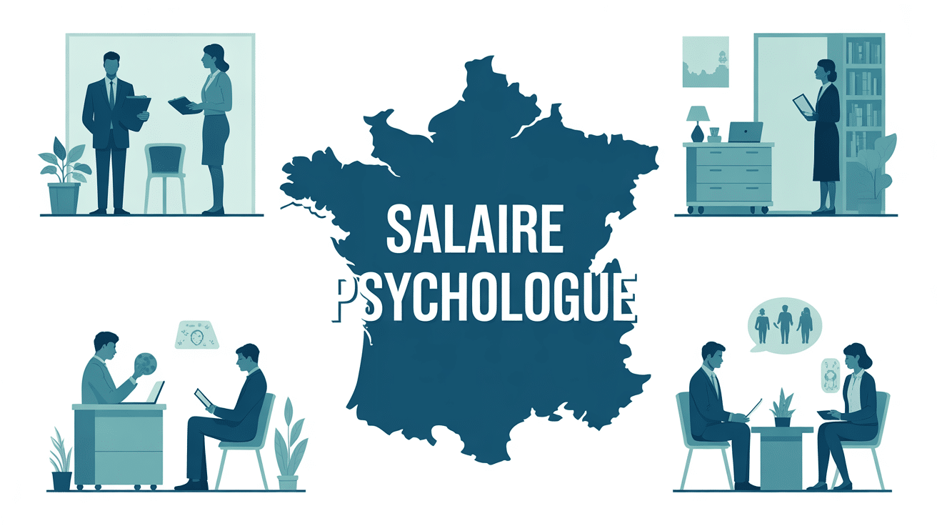 illustration salaire psychologue cabinet hôpital entreprise