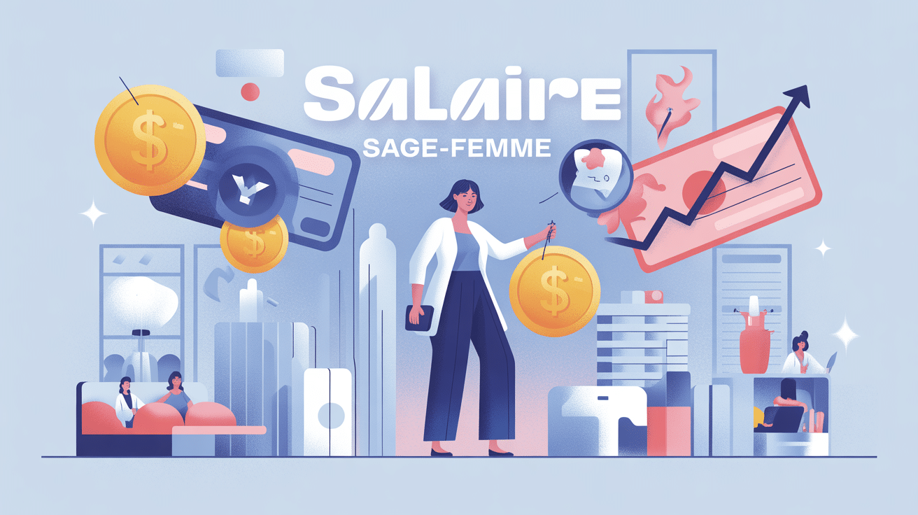 illustration centrale salaire sage femme France