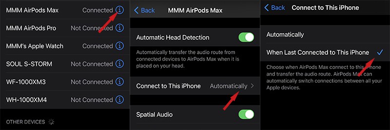 How to disable AirPods automatic switching devices