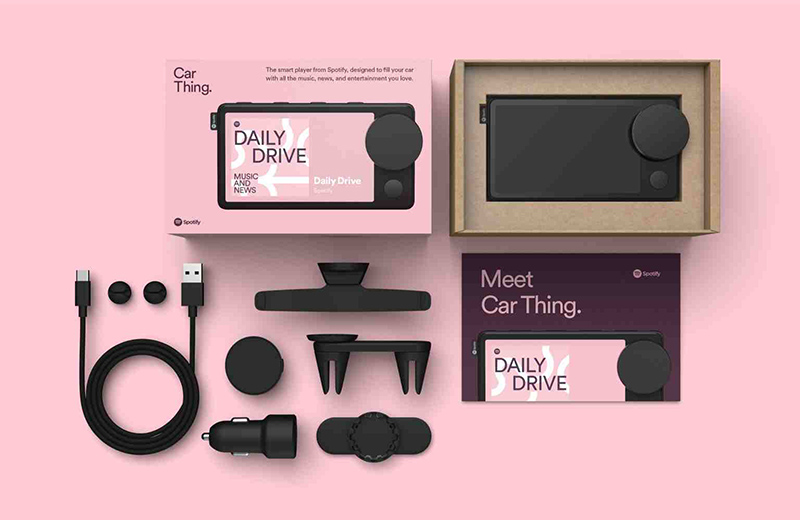 Spotify unveil Car Thing dash car music streamer