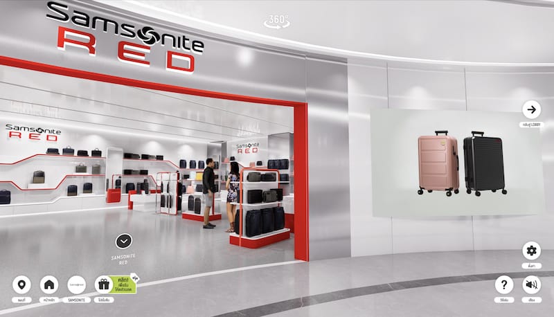 AIS 5G continues grow V-Avenue world's first virtual mall Samsonite and American Tourister joined