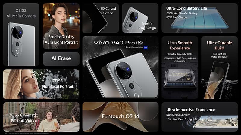 vivo V40 Series 5G Launch in Thailand