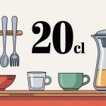 Illustration 20 cl avec verre doseur et ustensiles