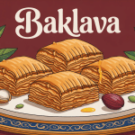 Baklava origine feuilleté pistaches plateau doré
