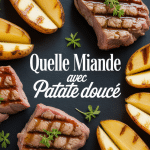 quelle viande pour accompagner patate douce assiette avec viande et patate douce