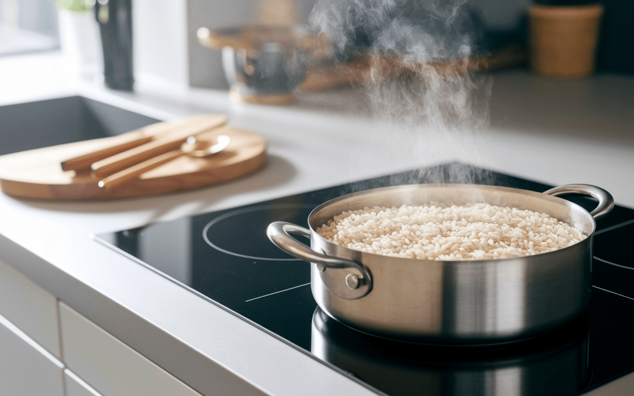 Cuisson du riz pour une personne en casserole
