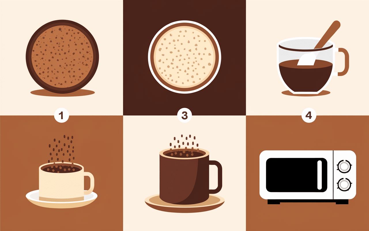 Preparation mug cake chocolat en poudre étape par étape