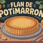 flan de potimarron doré sur table bois