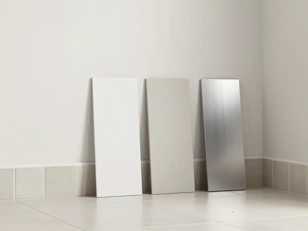 plinthe pour salle de bain matériaux alignés résistance humidité