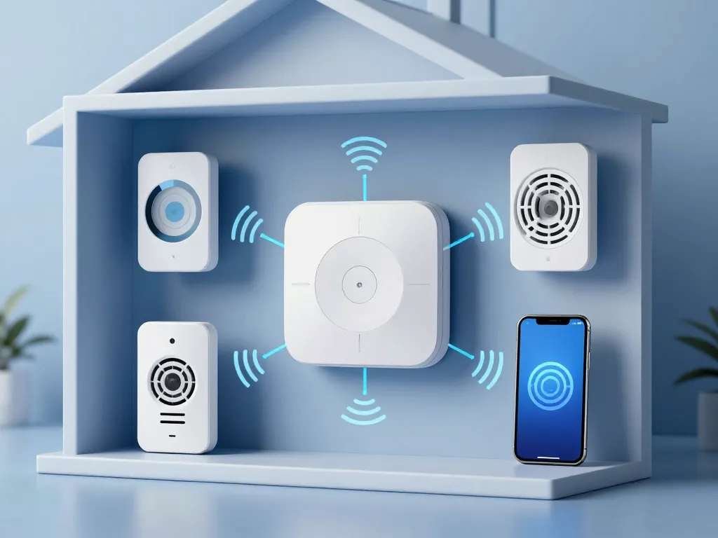alarme maison qiara composants schéma connecté