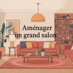 illustration grand salons moderne et convivial