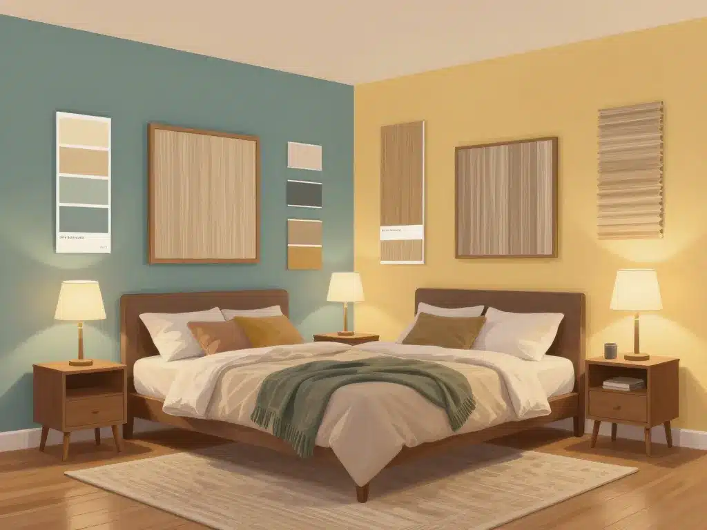 Décoration et lumière en chambre en 3d optimisée