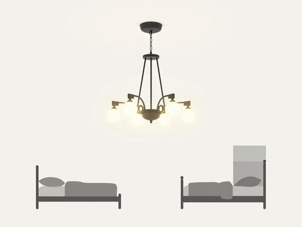 schéma choix lustre chambre ado