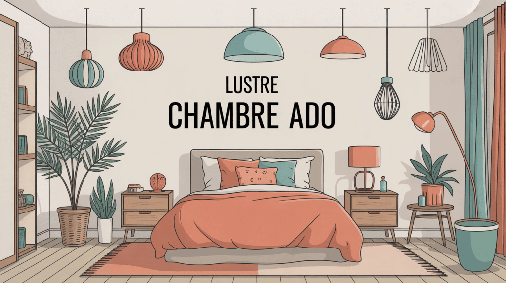 lustre chambre ado ambiance moderne et bohème