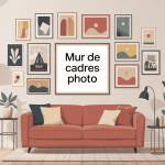 Mur cadre photo moderne et créatif illustration