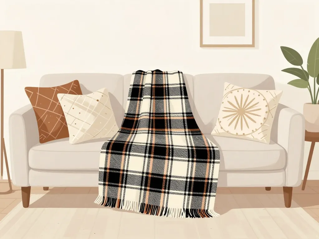 Plaid pour grand canapé harmonie déco salon