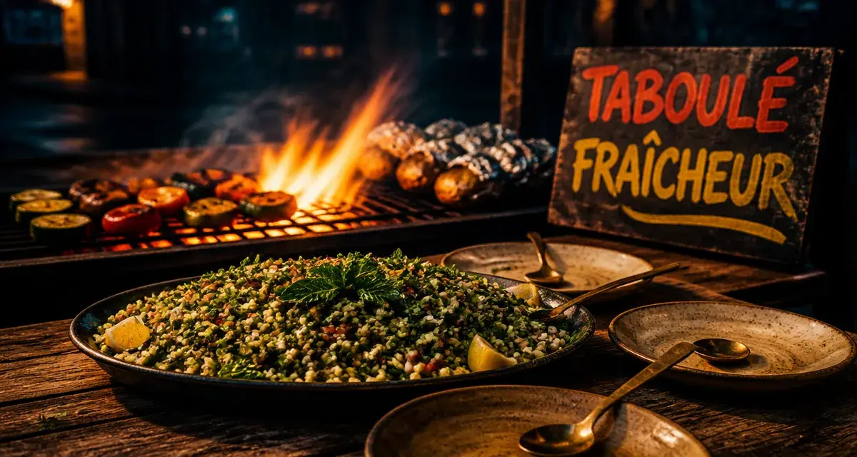 Quel accompagnement avec un barbecue : taboulé maison à la menthe et citron