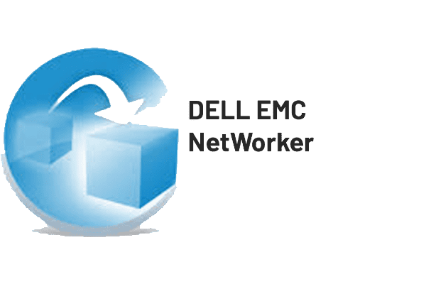 Logo of the backup software "Dell EMC NetWorker" that is compatible with BACKUP EAGLE® for Backup Reporting.