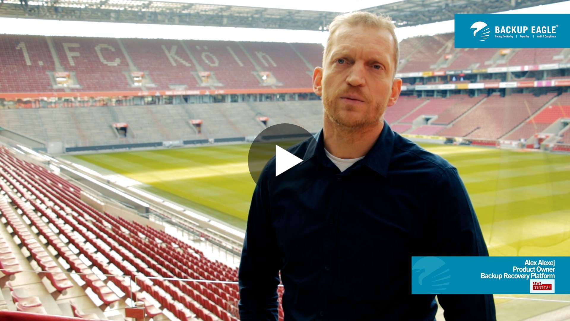 Thumbnail zur BACKUP EAGLE® Kundenstimme vom Interview mit Rewe Digital Ansprechpartner.