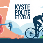 image genou avec kyste poplité et cycliste velo
