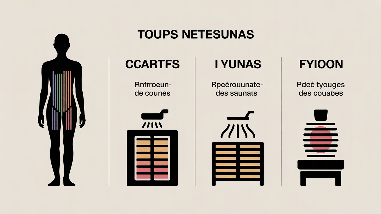 Diagramme sauna japonais Paris infrarouges explications
