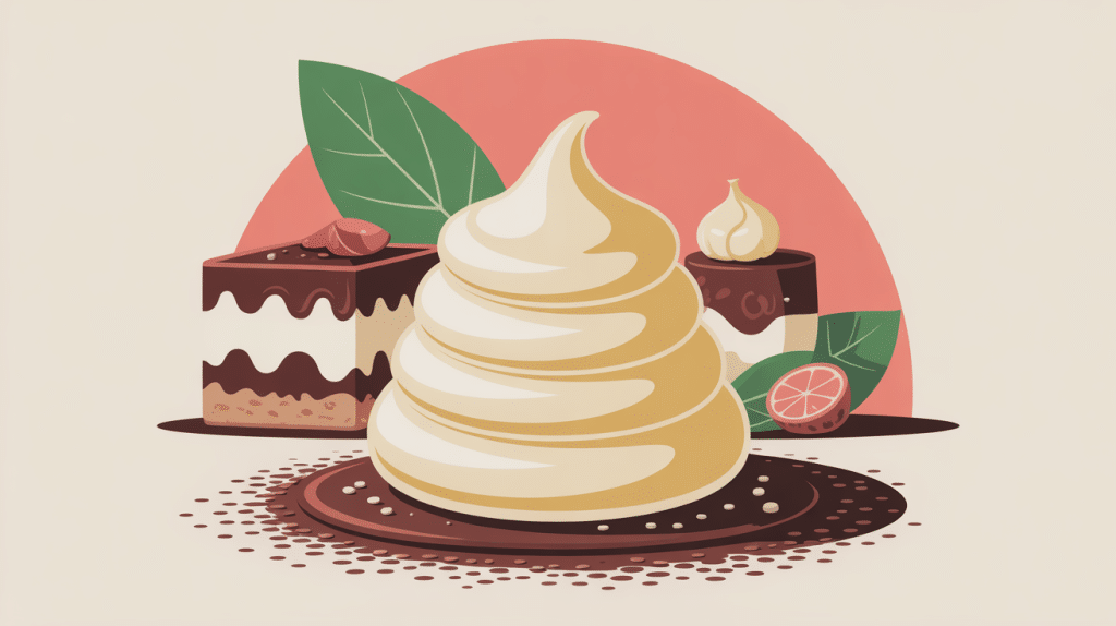 Calories du mascarpone illustration équilibre desserts