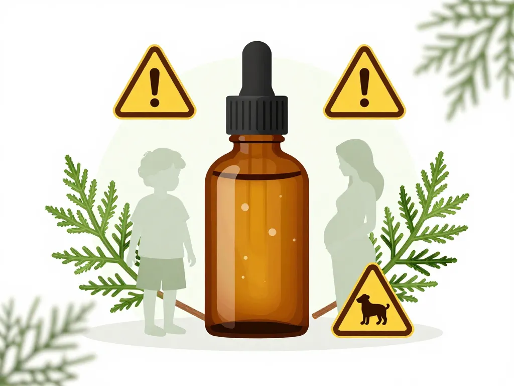 huile essentielle de cèdre danger illustration risques avertissements