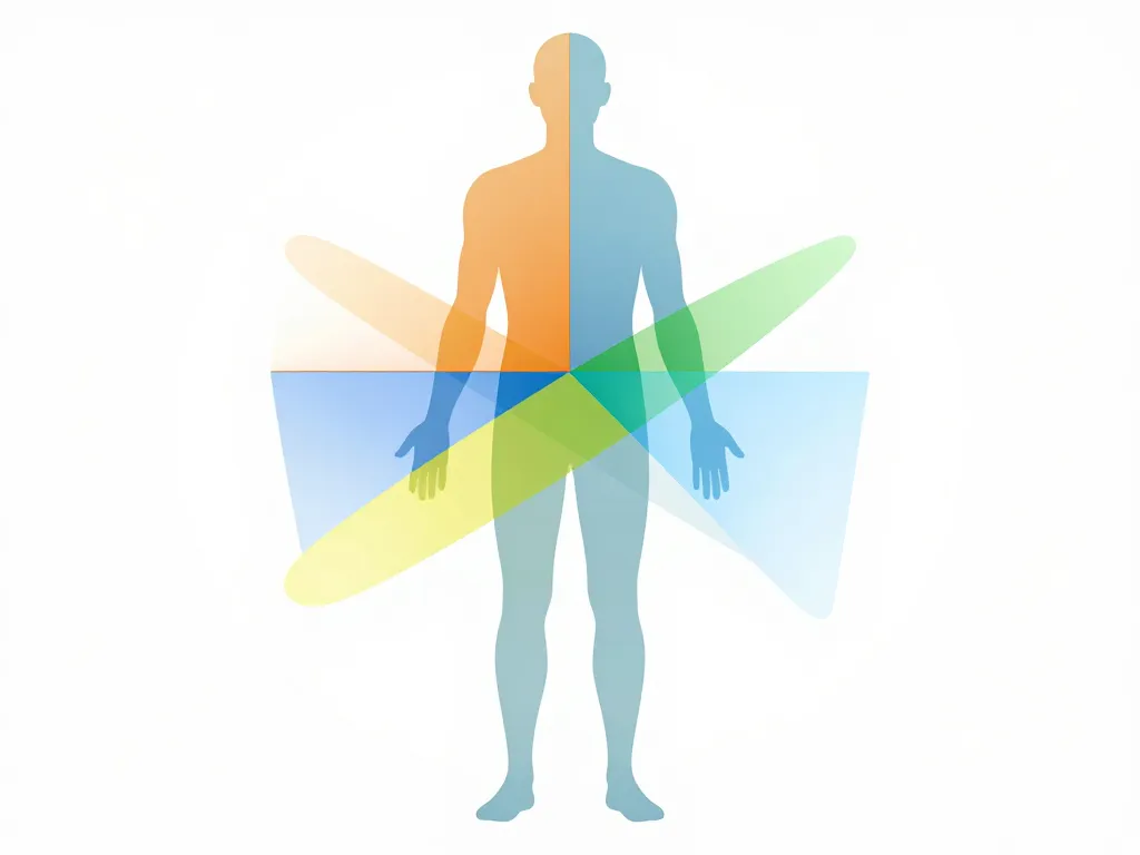 Schéma des plans anatomiques du corps humain