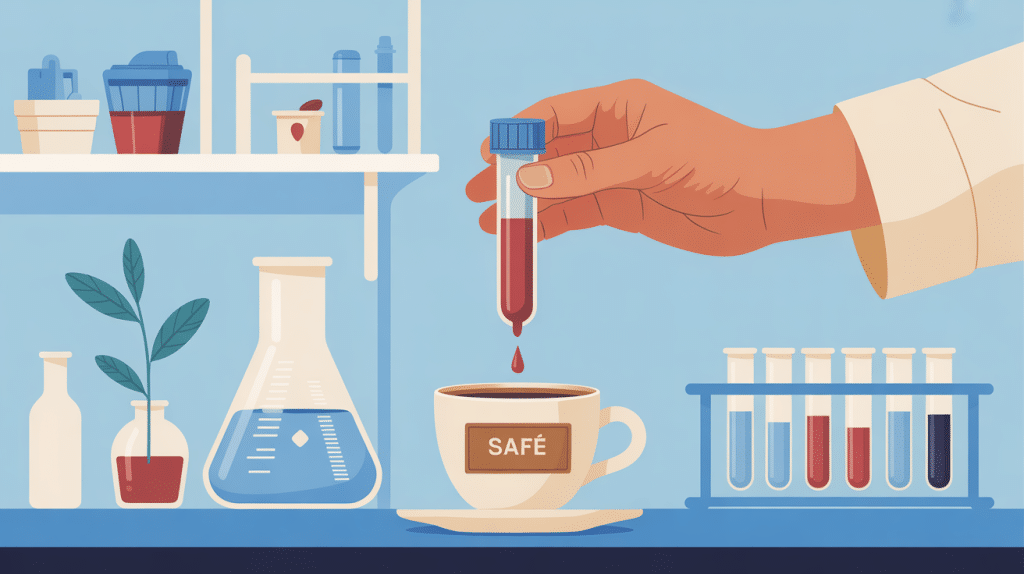 Prise de sang a jeun cafe sans sucre main tube cafe barre eau