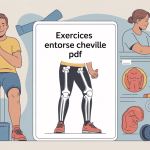 Illustration PDF rééducation entorse cheville exercices