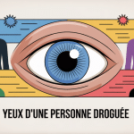 illustration yeux d'une personne droguée signes consommation